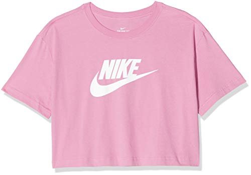Nike Damska koszulka W NSW TEE ESSNTL CRP ICN FTR T-Shirt, magic flamingo/(biała), L
