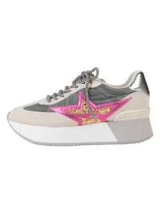 Liu Jo Sneakersy "Dreamy" w kolorze beżowo-szaro-różowym - Trampki damskie - miniaturka - grafika 1