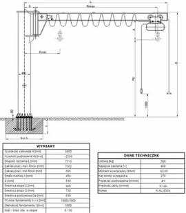 TRAZBOR Żuraw słupowy z wciągnikiem elektrycznym łańcuchowym + Generator ozonu za 1 złotych! (udźwig: 500 kg, wysokość podnoszenia: 2,5m) 95879710 - Wyposażenie gospodarstwa rolnego - miniaturka - grafika 2