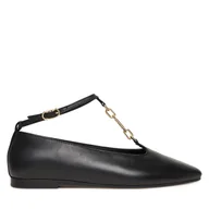 Baleriny - Baleriny Tommy Hilfiger Th-Bar Chain Ballet FW0FW09003 Czarny - miniaturka - grafika 1