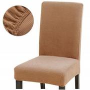 Pokrowce na meble - POKROWIEC krzesło BRĄZOWY BRĄZ GRUBY elastyczny - miniaturka - grafika 1