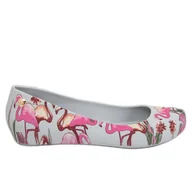 Baleriny - Meliski z flamingami szare CK85 Grey fioletowe wielokolorowe - ButyModne - miniaturka - grafika 1