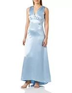 Sukienki - Vila Damska sukienka Visittas V-Neck S/L Maxi Dress-Noos, Kentucky Blue, 38 - miniaturka - grafika 1