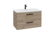 Szafki łazienkowe - Szafka łazienkowa pod umywalkę Defra Faro 80 cm orzech rockford 001-D-08030 - miniaturka - grafika 1