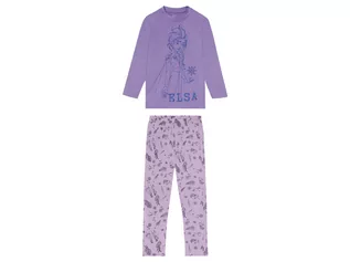 Piżamy dla dziewczynek - Piżama dziewczęca z bawełny (koszulka + spodnie) (98/104, Fioletowy) - grafika 1