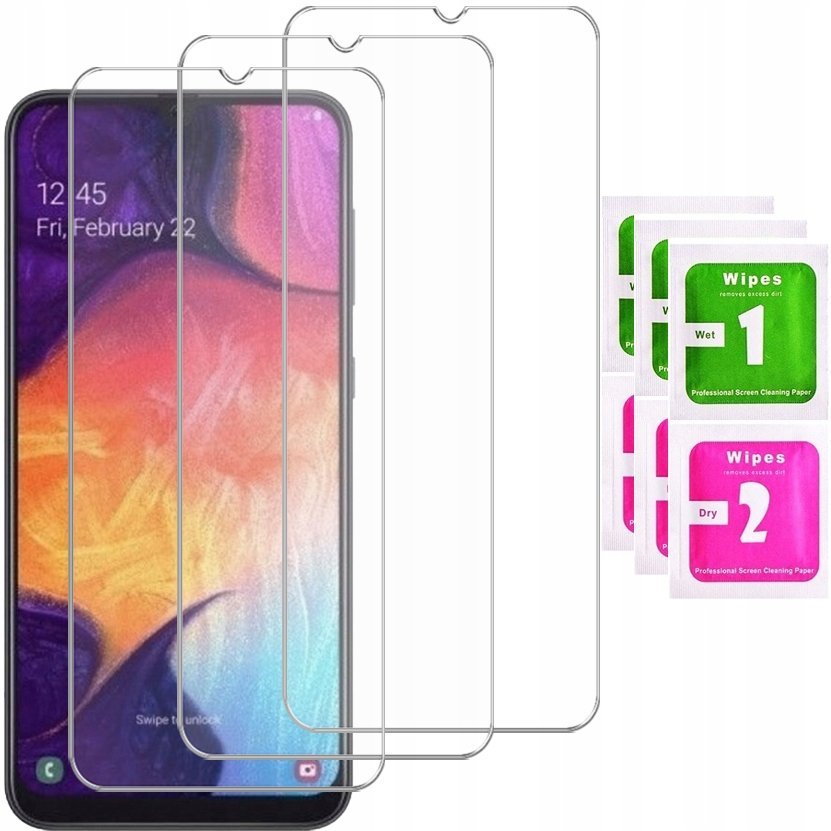 3x SZKŁO HARTOWANE do Samsung Galaxy A50 SZYBKA NA EKRAN 9H Zestaw 3 sztuk
