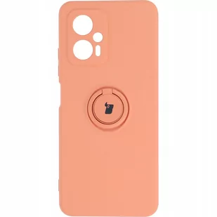 Bizon Etui Case Silicone Ring Sq do Xiaomi Poco X4 GT pomarańczowe - Etui i futerały do telefonów - miniaturka - grafika 1