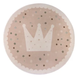 Beżowy dywan dziecięcy ø 100 cm Crown – Hanse Home - Dywany dla dzieci - miniaturka - grafika 1