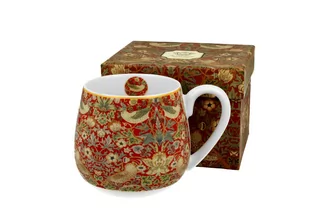 Duo Gift Kubek baryłka 430 ml STRAWBERRY THIEF RED William Morris DUG_3366 - Kubki - miniaturka - grafika 1