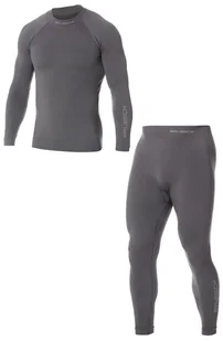Komplet bielizny termoaktywnej męskiej Brubeck Extreme Thermo ciemnoszary - Bielizna sportowa męska - miniaturka - grafika 1