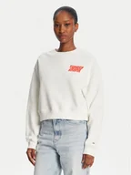 Bluzy damskie - Tommy Jeans Bluza DW0DW21345 Biały Relaxed Fit - miniaturka - grafika 1