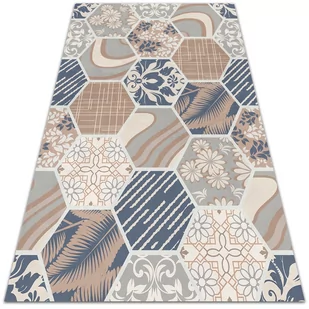 Modny winylowy dywan Hawajskie hexagony 80x120 cm - Dywany - miniaturka - grafika 1