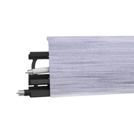 Listwy przypodłogowe - Listwa przypodłogowa PCV Aluminium ciemne 70 Artens - miniaturka - grafika 1