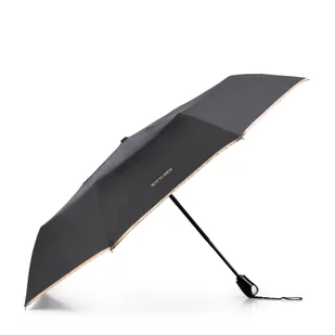 Parasol automatyczny z ozdobną lamówką czarno - złoty - Parasole - miniaturka - grafika 1