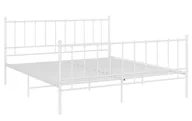 Łóżka - Białe metalowe łózko małżeńskie 200x200 cm R4-S63 - miniaturka - grafika 1
