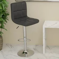 Taborety i hokery - vidaXL Krzesło barowe, czarne, obite sztuczną skórą - miniaturka - grafika 1