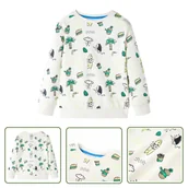 Bluzy dla dziewczynek - Bluza dziecięca - delikatne ecru - 104 - Bluza Dziecięca - miniaturka - grafika 1