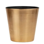 Ozdoby bożonarodzeniowe - Tg56800-2 Doniczka Osłonka Złota Świąteczna Błyszcząca - miniaturka - grafika 1