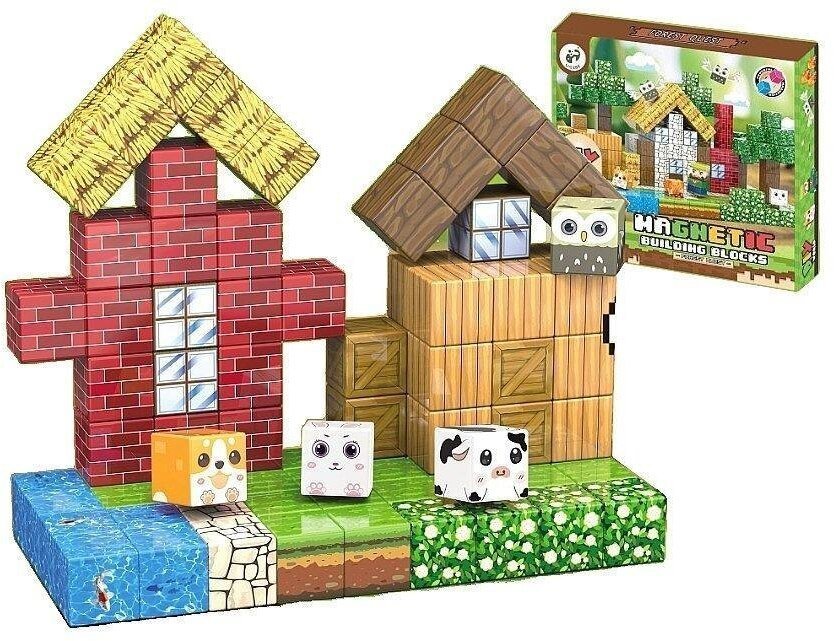Adar Klocki magnetyczne domek w lesie 86el