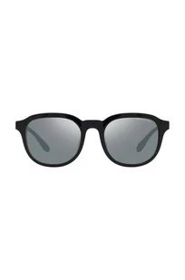 Armani Exchange okulary przeciwsłoneczne męskie kolor czarny - Okulary przeciwsłoneczne - miniaturka - grafika 1