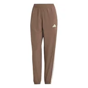 Spodnie rowerowe - adidas Kobiety Train Essentials 3-Stripes Woven Pants, Earth Strata/White, XXS - miniaturka - grafika 1