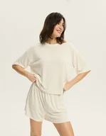 Spodenki damskie - Szorty Ruth Esotiq kremowy - S - miniaturka - grafika 1