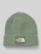 Czapki męskie - Czapka beanie z imitacji dzianiny z naszywką z logo model ‘Box’ - miniaturka - grafika 1