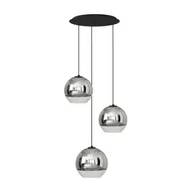 Lampy sufitowe - Nowodvorski Nowoczesna lampa wisząca GLOBE PLUS III E27 metalizowane klosze srebrny 7607 - miniaturka - grafika 1