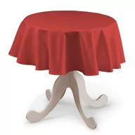 Obrusy i serwetki - Dekoria Obrus okrągły czerwony 135 cm Loneta 415-133-43 - miniaturka - grafika 1