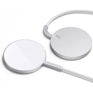Ładowarki do telefonów - Ładowarka indukcyjna ESR Halolock Mini Magnetic MagSafe Wireless Charger dla iPhone z MagSafe, srebrna - miniaturka - grafika 1