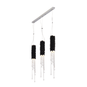 Lampy sufitowe - Tubo lampa wisząca 3-punktowa czarny/chrom 8834ax - miniaturka - grafika 1