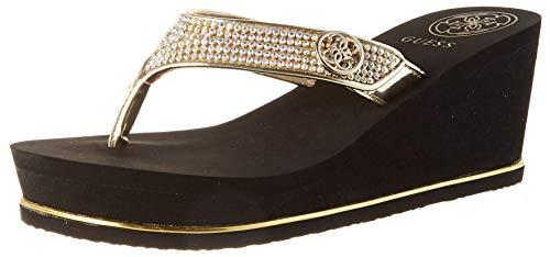 GUESS Klapki damskie Sarraly, Złoto 771, 36.5 EU