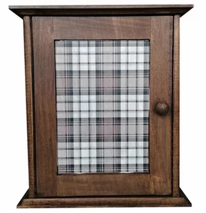 Szafka Na Klucze, Ciemny Brąz, Kratka - Szafki na klucze - miniaturka - grafika 1