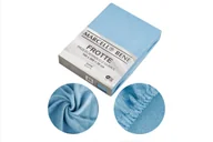 Prześcieradła - Prześcierdało z gumką Frotte 160x200+30cm j. niebieski - miniaturka - grafika 1