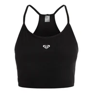 Koszulki i topy damskie - Damska koszulka bez rękawów ROXY RISE & VIBE RIB TANK ERJKT04116-KVJ0 – Czarny - miniaturka - grafika 1