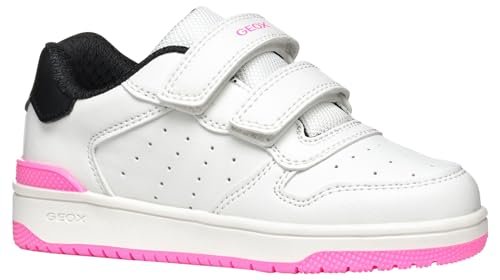 Geox J Washiba Girl B dziewczęce sneakersy, Biały/czarny, 37 EU