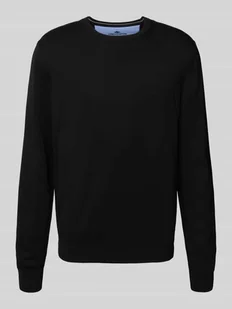 Sweter z dzianiny z okrągłym dekoltem - Swetry męskie - miniaturka - grafika 1