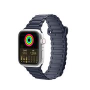Akcesoria do smartwatchy - Dux Ducis Strap (Armor Version) pasek Apple Watch SE, 8, 7, 6, 5, 4, 3, 2, 1 (41, 40, 38 mm) silikonowa magnetyczna opaska bransoleta niebieski - miniaturka - grafika 1