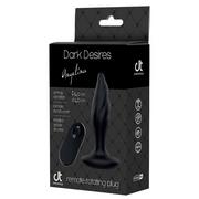 Korki analne - Dream Toys Dark Desires Angelina Remote Rotating Plug Black - miniaturka - grafika 1