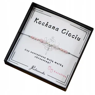 Bransoletka Czy zostaniesz moją matką chrzestną Kamienie Naturalne Srebro - Bransoletki - miniaturka - grafika 1