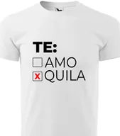 Piżamy damskie - Piżama Męska Biała Koszulka + Szare Spodenki TE QUILA Wzory Rozmiar XXL - miniaturka - grafika 1