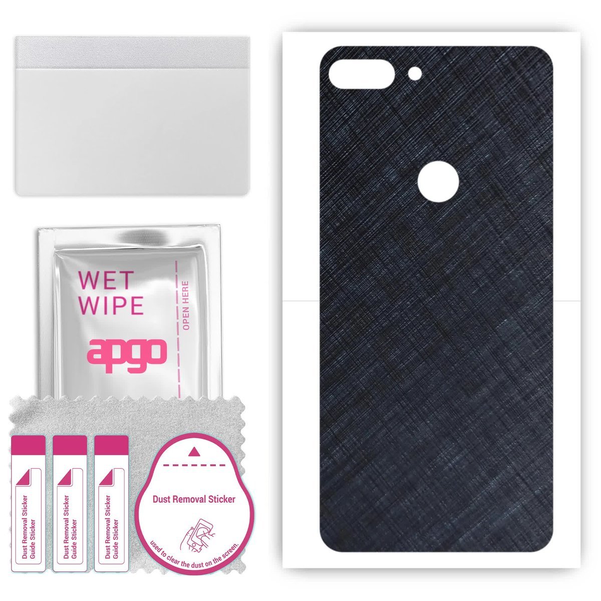 Folia naklejka skórka strukturalna na TYŁ do HTC Wildfire E Lite - Tytan Niebieski - apgo SKINS