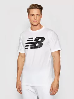 Koszulki męskie - New Balance T-Shirt Classics Tee MT03919 Biały Athletic Fit - grafika 1