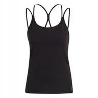 Bluzki damskie - Koszulka damska adidas Studio Slim Strappy Back Tank Top czarna HE3140 XS - miniaturka - grafika 1