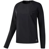 Bluzy damskie - Reebok damska bluza z kapturem Thermowarm, czarna, S - miniaturka - grafika 1