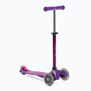 Hulajnoga trójkołowa dziecięca Micro Mini Deluxe LED purple/pink - Hulajnogi - miniaturka - grafika 1