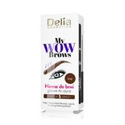 Akcesoria i kosmetyki do stylizacji brwi - Delia Cosmetics My Wow Brows Henna do brwi - brązowa 6ml 713503 - miniaturka - grafika 1