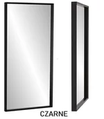 Lustra - Lustro wąska kasetonowa rama MDF 120x60 czarne PREMIUM - miniaturka - grafika 1