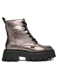 Buffalo Trzewiki Aspen Lace Up Mid 1622596 Srebrny - Botki damskie - miniaturka - grafika 1