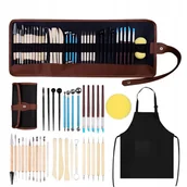 Akcesoria rzeźbiarskie - ZESTAW Narzędzi RZEŹBIARSKICH GLINA GIPS 37szt XXL - miniaturka - grafika 1